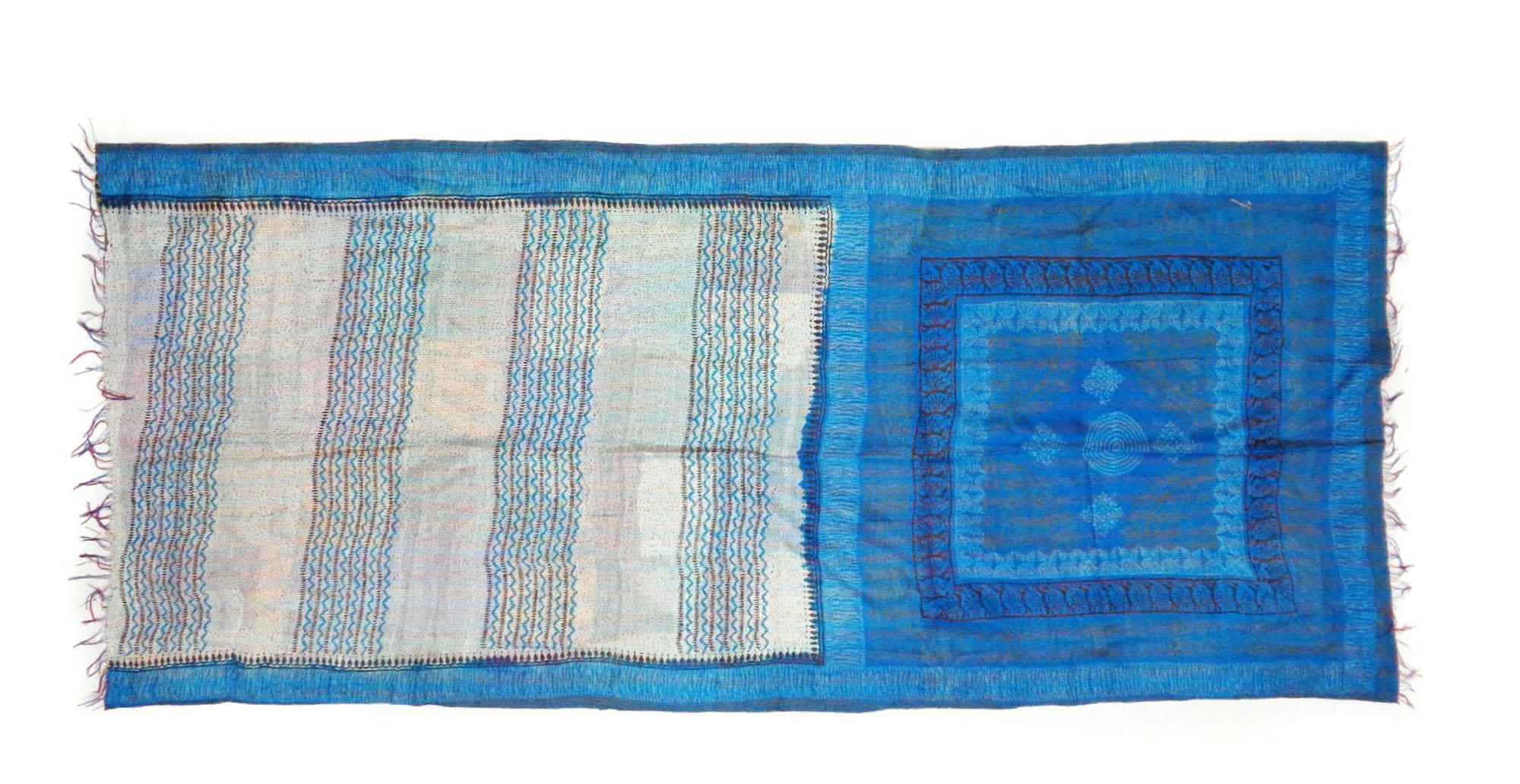 Handmade patchwork long Silk Scarf Head Wrap Stole veil Kantha Embroidered Scarf Veil Boho Scarves KT54
