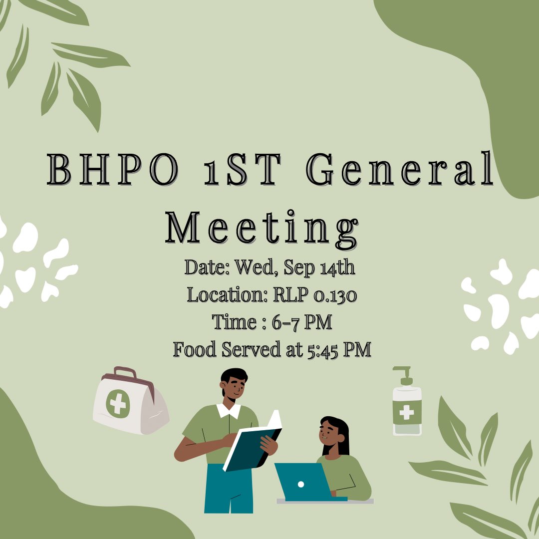 Our first general meeting of the year is officially in a week! We can’t wait to see y’all.