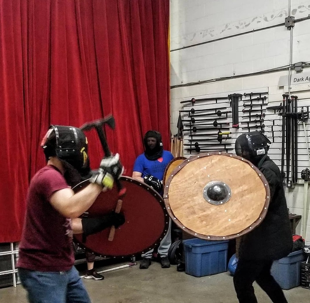 WeSellSwords's tweet photo. Tis a beautiful day to come FIGHT! Join us TONIGHT from 5 - 9 pm for FIGHT KNIGHT!! 

$10 drop in fee, and Gear provided! Just come on down! 

#fightknight #training #swordfighting #dropin #yyc #thingstodocalgary #Calgary https://t.co/4SrK2m9aFk