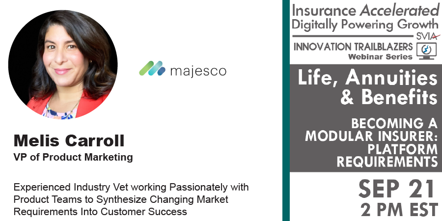 SVIAccelerator's tweet photo. Join @carroll_melis of @Majesco_Inc at Our Free #InsurTech #Webinar | Info → https://t.co/8wQI4AXcAU | #Insurance #Insurers #LifeAnnuitiesBenefits #ModularInsurance #InsurancePlatforms #DigitalPlatforms #SVIAEvents https://t.co/6WfDgt0S5y