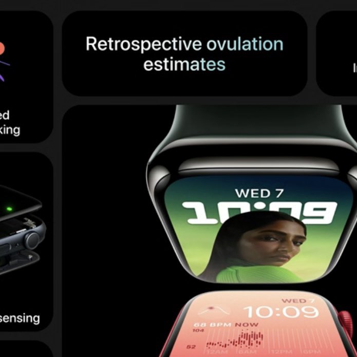 LeMaxim's tweet photo. Clever feature name by @Apple . Retrospective ovulation estimates was introduced for Apple Watch Series 8. Clever naming. ROE. A clear nod to Roe vs Wade. Well done Apple. #AppleEvent #RoeVWade #RoeVWade #AppleWatch8 (@daringfireball ) https://t.co/OcdW7TlId1