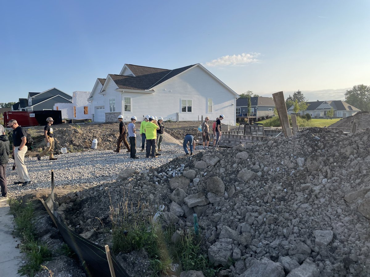 R_Blessington's tweet photo. This morning was a groundbreaking ceremony for @FPSDistrictWI @FPSDistrictWI Construction II students  in partnership with Tim OBrien Homes. This group is  led by teacher Mr. Mente. #1FPS https://t.co/qoM7KnFcjs