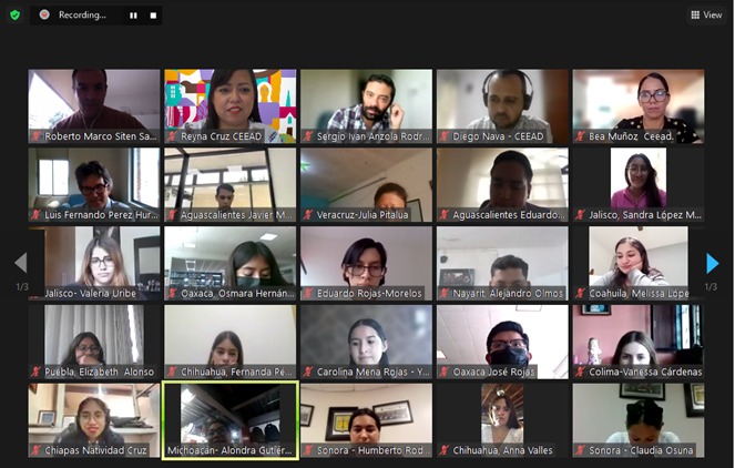 CEEAD's tweet photo. ¡Hoy es miércoles de #ProgramaSemillaCEEAD!
Gran sesión de bienvenida con el equipo del CEEAD. ¡Fue genial conocerles! Esperamos que a lo largo del programa aprendan, se relacionen y se cumplan sus expectativas. https://t.co/QTn86J24fz