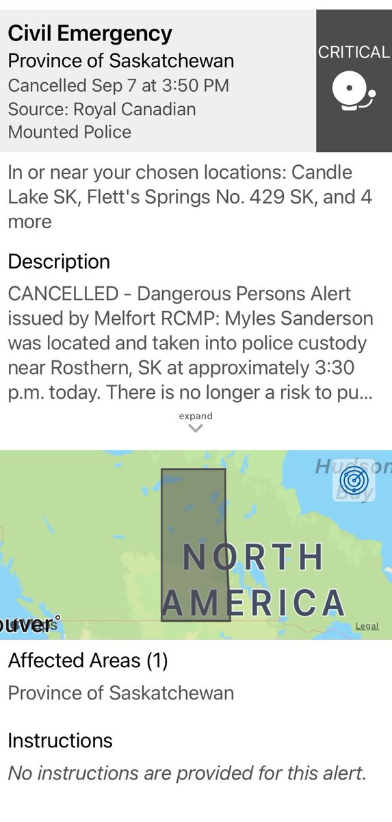 Shared: Cancelled Civil Emergency Alert - Province of Saskatchewan emergencyalert.saskatchewan.ca/alerts/2022/09…