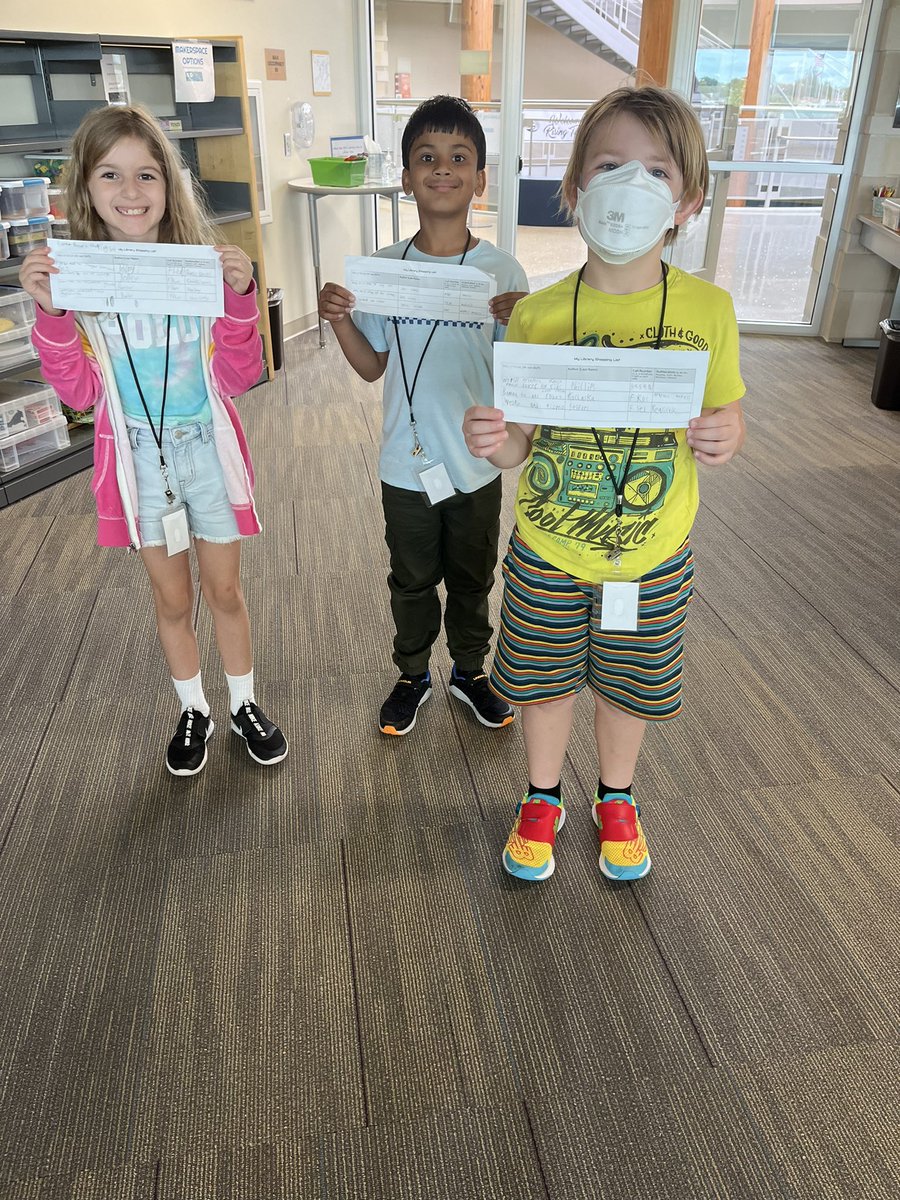 abgerman's tweet photo. We are so proud of these readers in Ms. Cabon’s class! They were so excited to join us in the @BrickellAcademy library & pick out a book, they embraced norms, purposefully searched the @FollettLearning #DestinyCatalog, and completed shopping lists! #winning @BrickellPTA #vblms https://t.co/vIYGId4kyS