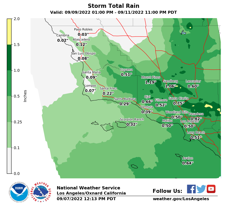 Dave Hovde on Twitter "RT NWSLosAngeles Expected rainfall totals for