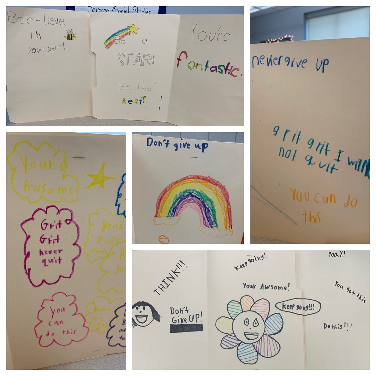 3A is off to an amazing start and buzzing with excitement! Working on growth mindset and setting the tone for a positive, productive school year- the students in 3A wrote encouraging messages to themselves! 💙💛💙💛