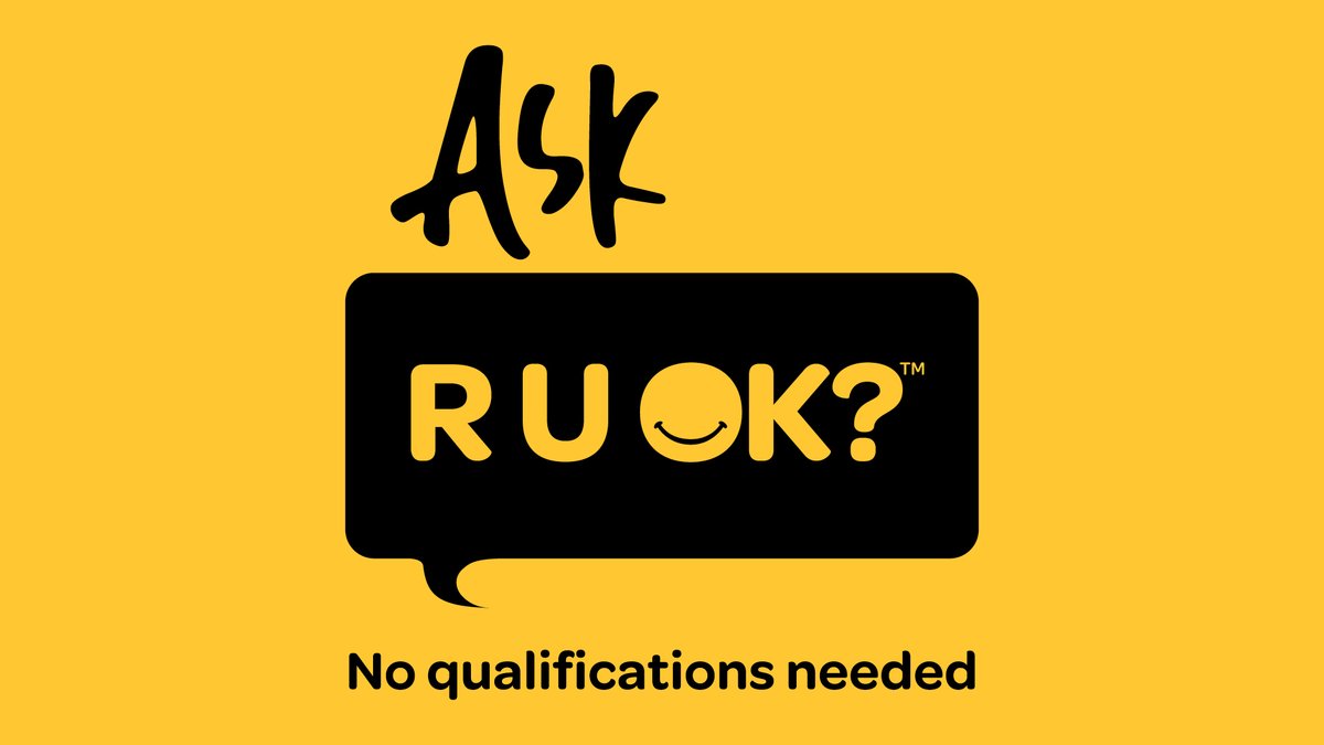 Neami National (@neaminational) on Twitter photo ‘No qualifications needed’ is this year’s theme for R U Ok? Day.
You don’t need to be an expert to have an R U OK? conversation.
Listening and giving someone your time might be just what they need to help them through.
ruok.org.au
<a href="/ruokday/">Old R U OK? account (please use @ruokanyday)</a> #RUOK ‘No qualifications needed’ is this year’s theme for R U Ok? Day.
You don’t need to be an expert to have an R U OK? conversation.
Listening and giving someone your time might be just what they need to help them through.
ruok.org.au
<a href="/ruokday/">Old R U OK? account (please use @ruokanyday)</a> #RUOK