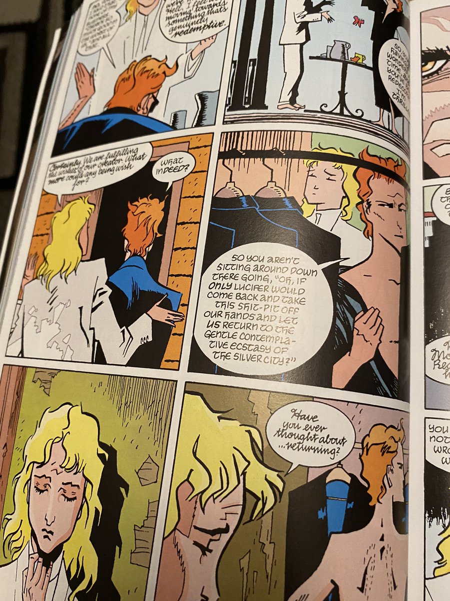 ChelBelle1983's tweet photo. Lucifer and Remiel in The Sandman Vol 9: The Kindly Ones #Sandmannetflix #LuciferNetflix https://t.co/uoLUwADWIL