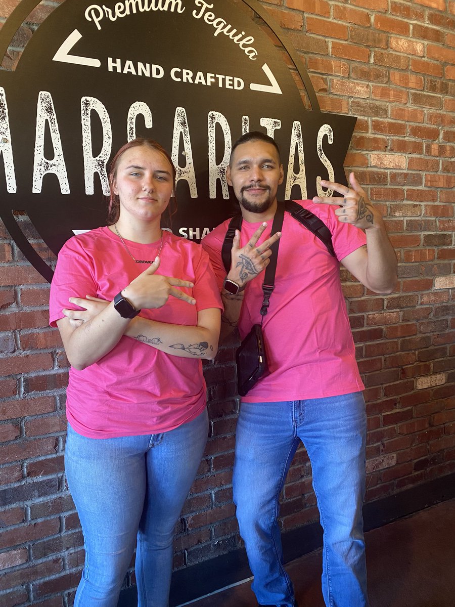 Draven and Drigo excited for #BarbzDayAtChilis and rocking their pink shirts💕. Come visit them and have a Barbz Rita at 240! <a href="/Chilister_/">Ricardo</a> <a href="/KyleThompson217/">Kyle Thompson</a> <a href="/cherry_taron/">TaRon Cherry</a> <a href="/amanda3mckinney/">Amanda McKinney</a> <a href="/train3rgirl/">Kimberly Harding</a>