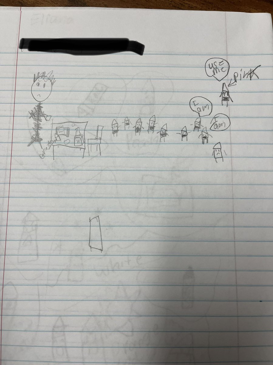 MrsPatrick_GLJH's tweet photo. Today we practiced our envisioning skills during read aloud time. The kids sat and sketched while they listened to The Day the Crayons Quit without seeing any of the pictures.  I loved seeing all the different mind movies and character feelings come to life! https://t.co/nsy2RpDDON