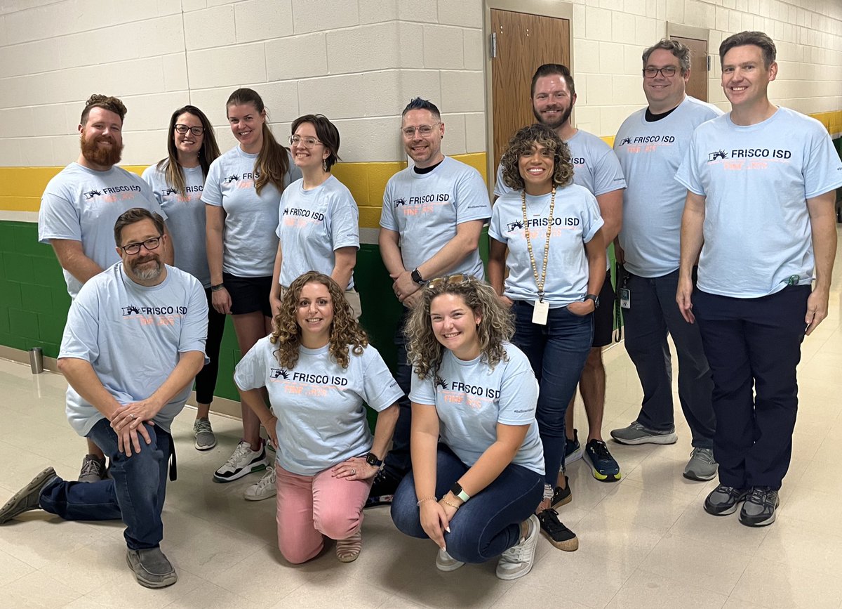 Check out LT’s fine arts team, excited for the week!  We LOVE working together, because together is always better!
<a href="/LebanonTrailHS/">Lebanon Trail</a> <a href="/friscoisd/">Frisco ISD</a> <a href="/friscofinearts/">FISD Fine Arts</a> #madetoshine #fisdfineartsleads