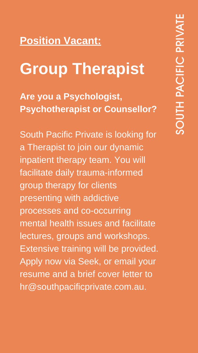SPPrivate_'s tweet photo. We are looking for our next amazing primary therapist. https://t.co/5GKClAb4Uv