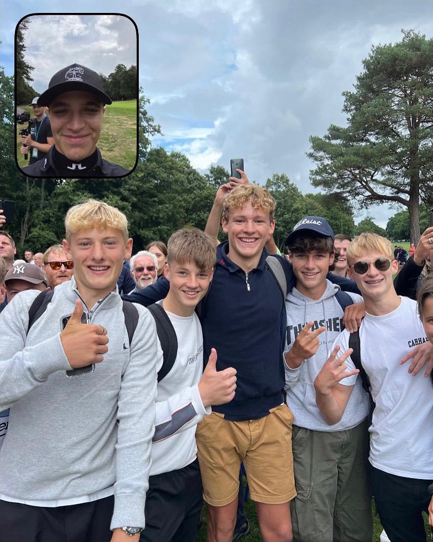 Norrislandofans's tweet photo. Lando took over a fan’s BeReal at the Golf tournament today😂

He told us about the experience👇

“I asked, can you do my BeReal &amp; he said yes of course so he was trying to do it and took one but didn’t like what he looked like so had to do it again, what a legend” @LandoNorris https://t.co/IwOzhazrze