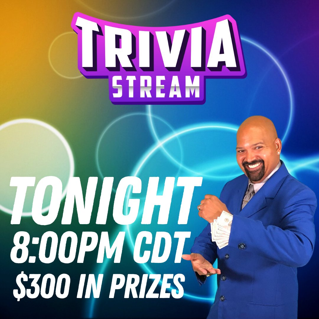 We're baaaack! Get ready for an all-themed rounds show tonight at 8PM CDT! Everyone is welcomed!

Sign up: triviastreamgameshow.com/winmoney