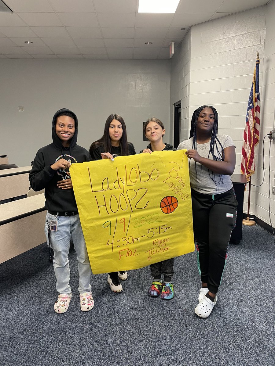 LadyLoboHoopz's tweet photo. LadyLoboHoopz is back &amp; we’re looking for new members to add to the pack! Players, managers &amp; trainers are invited to our interest meeting this Friday from 4:30pm-5:15pm in the teaching theater!! Come join us &amp; bring a friend with you! #ladylobohoopz https://t.co/v0YMXWUNpu