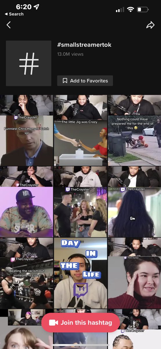 Craysterr's tweet photo. I also colonized the #smallstreamertok hashtag lmaoo https://t.co/UEiUsrHYTH
