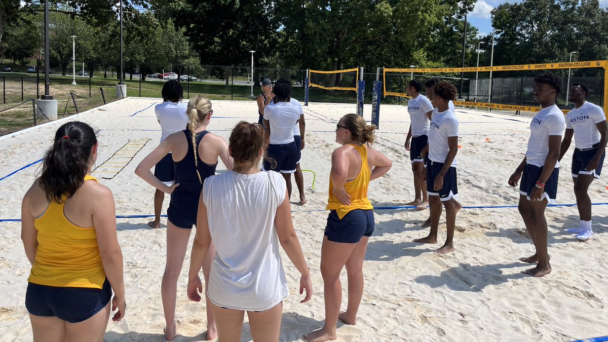 CoachJRosser's tweet photo. 🦏‘s JUST WORKING! Huge shout out to our @GCRhinosBB and Ladies Beach Volleyball team for working together and grinding, I have a new respect for you guys. 2:00pm in the SAND PIT! It’s not for the norm!!  ☀️ ☀️ ☀️. #Rhinosgohard #rhinostrong @gcrhinos https://t.co/nTSkTPXifM