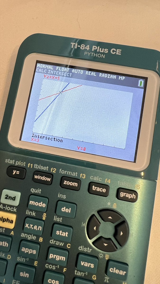 GOROman's tweet photo. TI-84 Plus CEで連立方程式を解く https://t.co/YQJIySQtM7