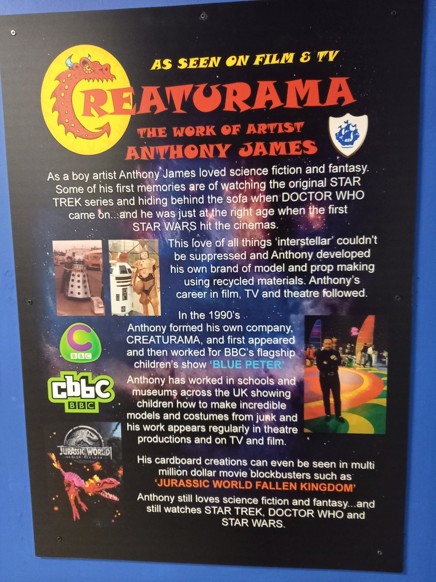 Creaturama's tweet photo. Recycling's a fundamental part of Creaturama's ethos whether models in the Creaturama Exhibition at Arreton Barns or workshops in schools across the UK. 
There's only one earth. We need to look after it!
#creaturama #isleofwight #arretonbarns #workshops #recycling #junkmodelling https://t.co/t3cQ9hSrVG