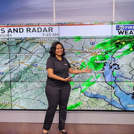 ArtiSanthanam's tweet photo. Had a fun time showcasing @MDTEDCO portfolio companies on @abc7gmw. Thank you @ItsBrittWaters for hosting us and letting me pretend I was a meteorologist. #mightrain https://t.co/h4CBRNwIcZ