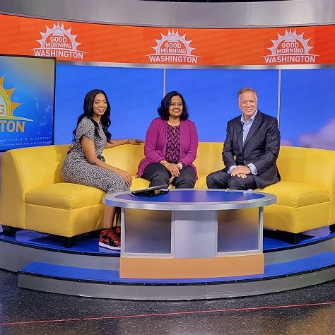 ArtiSanthanam's tweet photo. Had a fun time showcasing @MDTEDCO portfolio companies on @abc7gmw. Thank you @ItsBrittWaters for hosting us and letting me pretend I was a meteorologist. #mightrain https://t.co/h4CBRNwIcZ