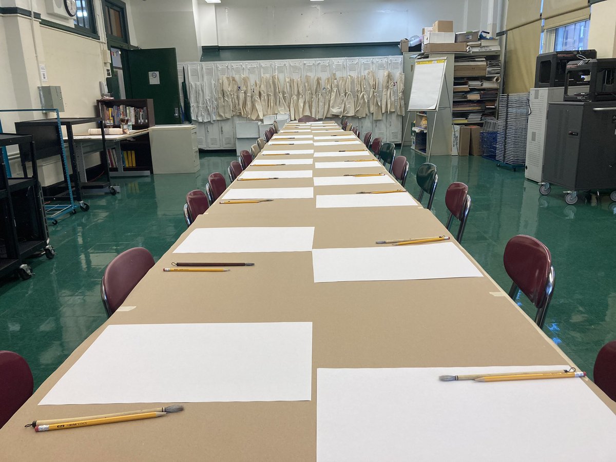 Almost all set for tomorrow’s first day collaborative drawing. The setup looks rigid but the prompts are open ended. Let’s see…