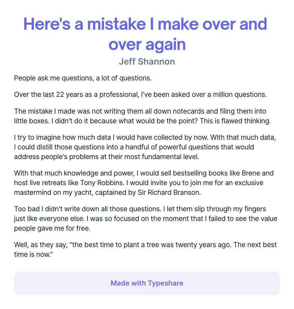 Learn from your past mistakes and be better tomorrow.