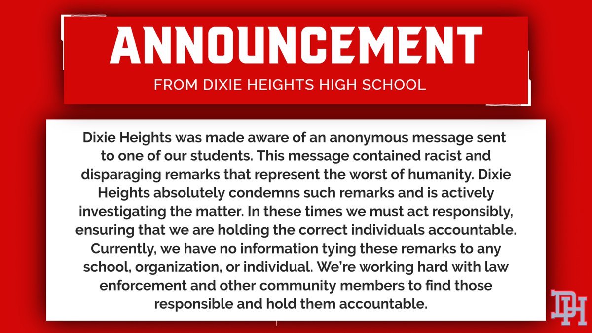 Dixie Heights High School (@dixieheightshs) on Twitter photo 