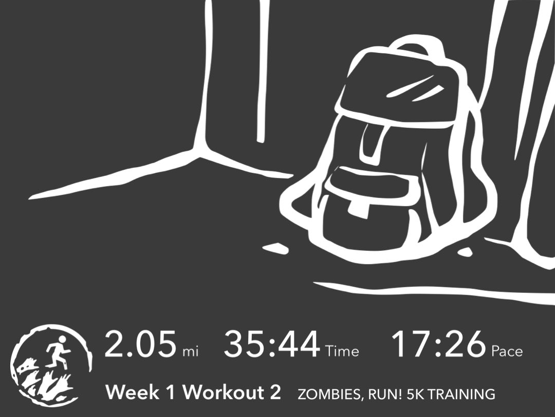 MerlynsRide's tweet photo. “Surprised by Runner Four's eerie zombie impressions” Day 2 of this couch to 5k complete https://t.co/TzZDuOH0RC
