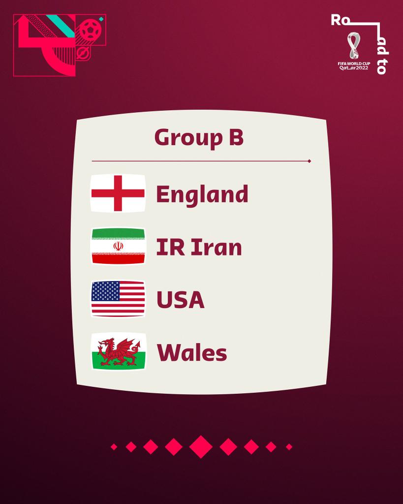 RouteCDM's tweet photo. Calendrier de l'Angleterre au Mondial :

Groupe B : 
21/11 à 14h 🇮🇷
25/11 à 20h 🇺🇸
29/11 à 20h 🏴󠁧󠁢󠁷󠁬󠁳󠁿 https://t.co/QreEhUi5bl