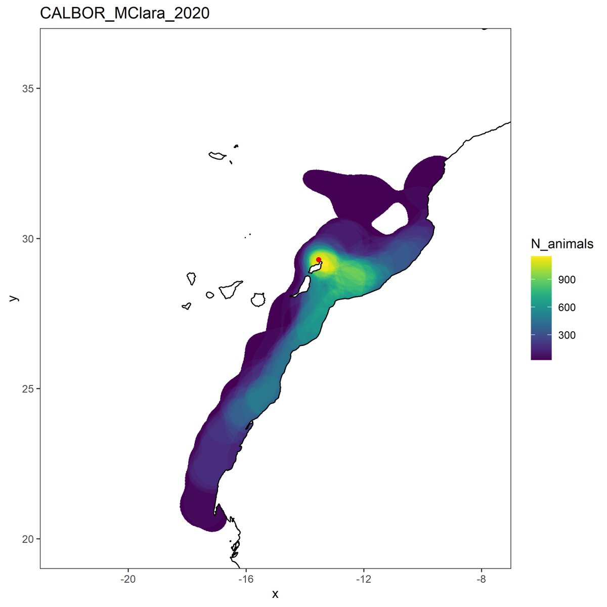 Roasty247's tweet photo. Maybe it's not so surprising...but Cory's #Shearwaters from Montaña Clara tend to forage further north than those in Veneguera during breeding #Canaries #Atlantic #track2KBA https://t.co/Nuu1mRDnfD