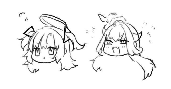 それとこれは昨日🏥の待ち時間中に描いたユウカと社長 