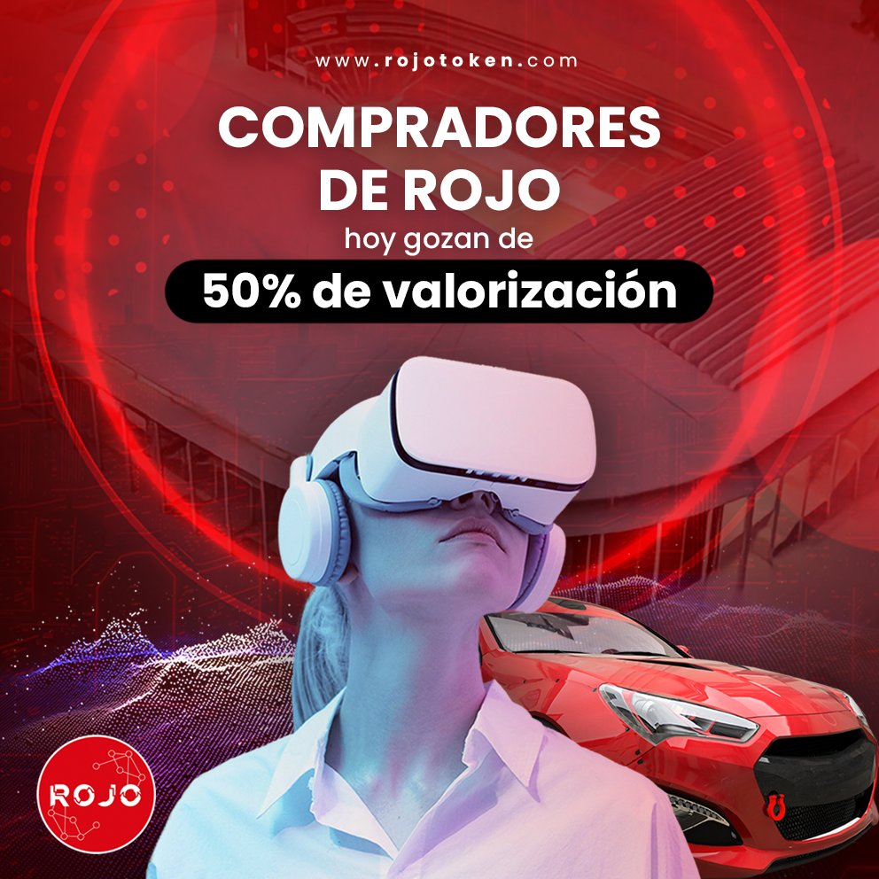 RojoToken's tweet photo. ¿Sabías que las personas que compraron #ROJOToken en la  preventa 1, hoy tienen más de un 50% de valorización sobre este activo digital? 🔥

👉🏽Y lo mismo te puede ocurrir a ti si aprovechas la preventa 2, ¡Regístrate aquí! https://t.co/q5CxSUwget https://t.co/4p29BGoULu