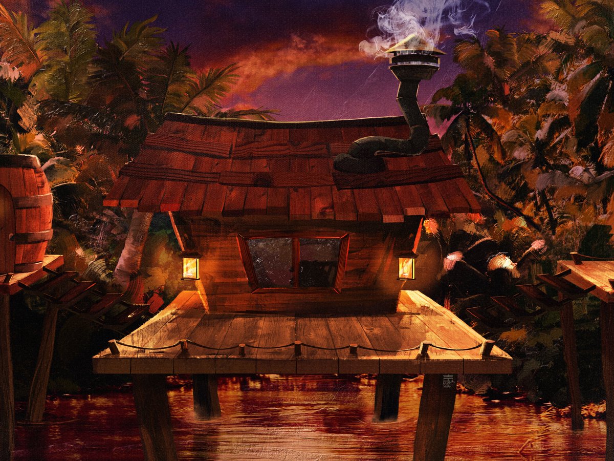 justwharton's tweet photo. Painting of Congo Jungle https://t.co/NL7JqDwxx9