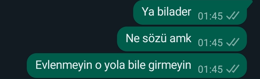 Biri daha sözüm var nişanım var der ise ananızı sikerim