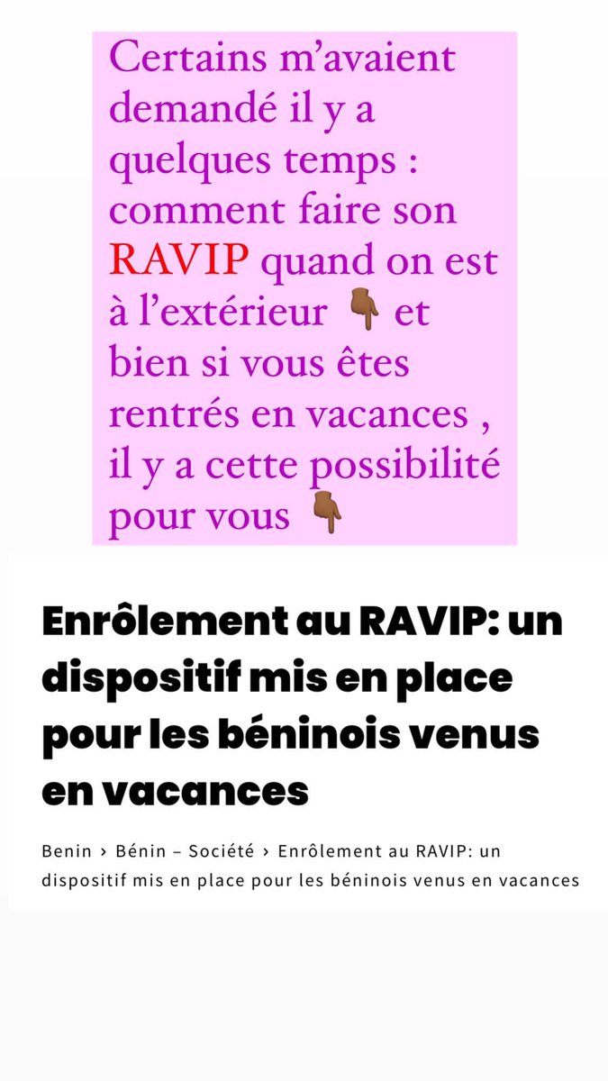 Nao_Banks's tweet photo. #Benin : #Ravip : Pour les vacanciers , c’est maintenant 👇🏾
#Benin : 7 eme mission de chirurgie cardiaque au Bénin en septembre . ( détails ci-dessous) https://t.co/yi8QsQ8bhB