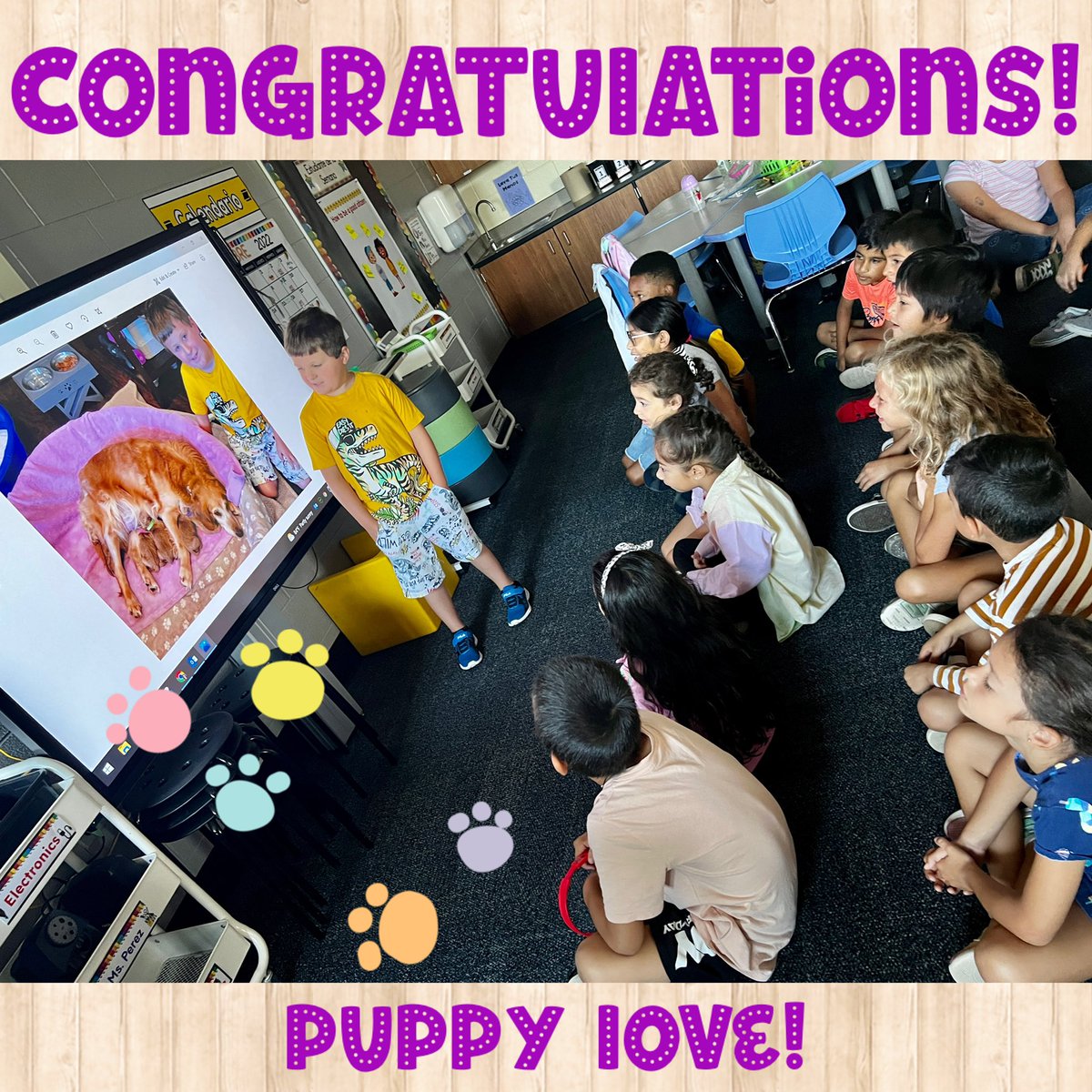 We have been waiting for these puppies! New first grade family members. #SiSePuede #YesWeCan #FuerzaMac #MacStrong #WeAre54