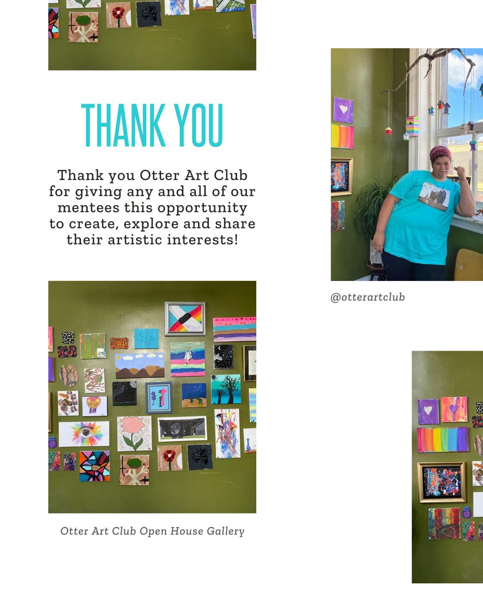 On August 31, 2022 the Otter Art Club hosted an open house in partnership with BBBSOD.

We wanted to take a moment to say "Thank you!" to the Otter Art Club for giving any and all of our mentees this opportunity to create, explore and share their artistic interests!