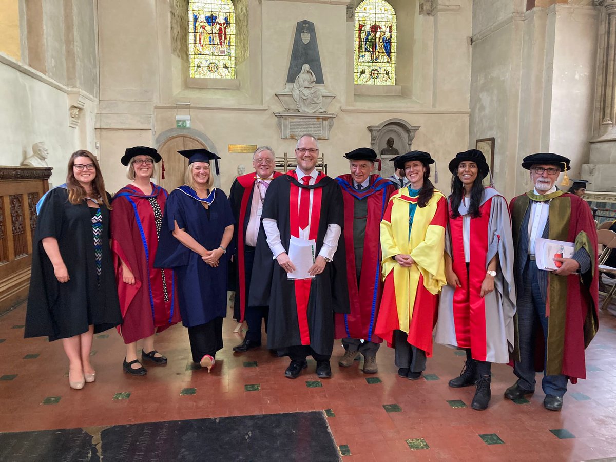 A selection of the #CPBS academics preparing to celebrate our students at St Albans cathedral #graduation #uniofhertslms #goherts