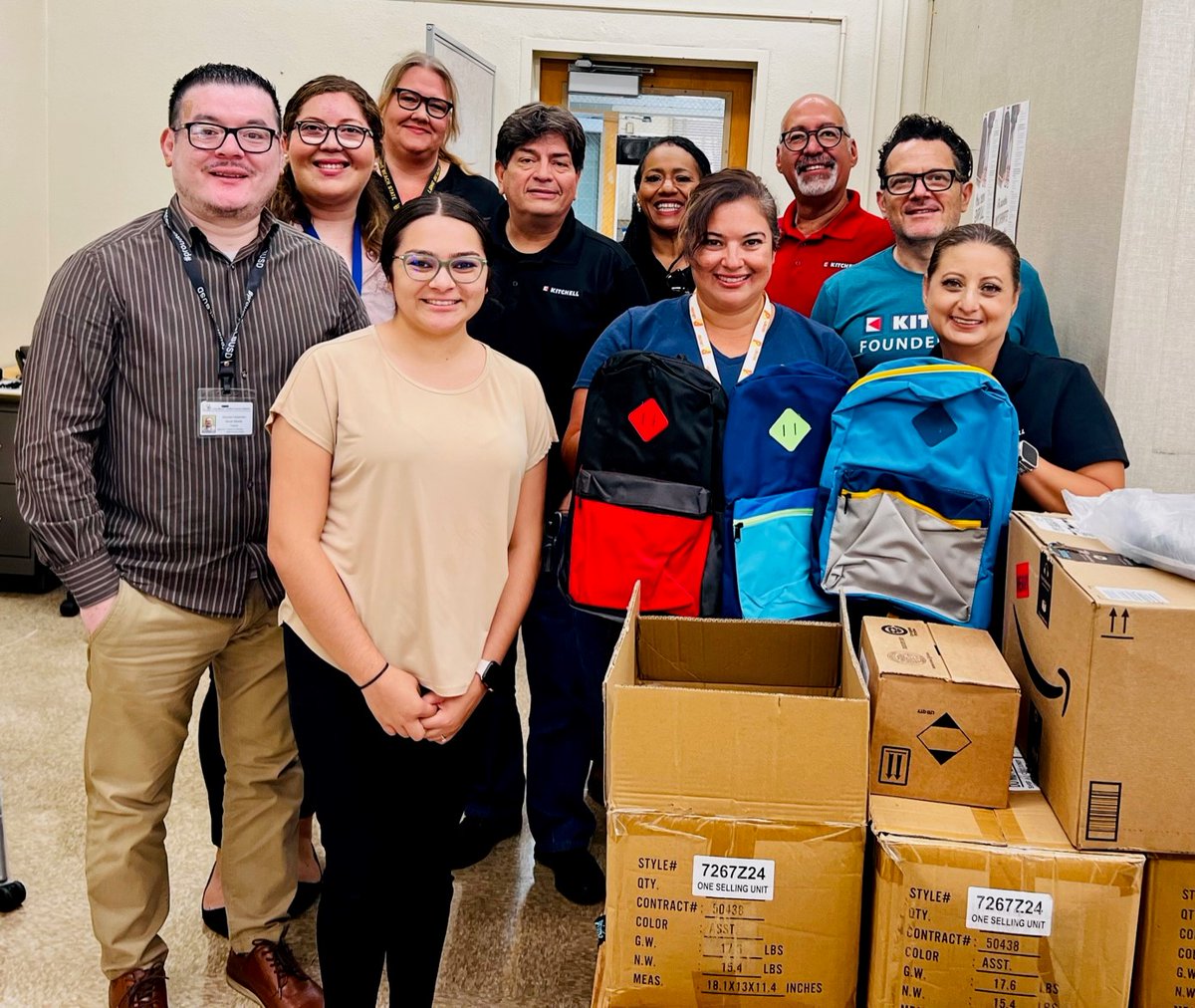 KitchellCos's tweet photo. Kitchell is continuing the education week celebrations with local schools! From California to Arizona to Texas, Kitchell employees are #givingback to their communities by donating school supplies to students! #kitchellgivesback #kitchellk12education https://t.co/BuefnCMFIT