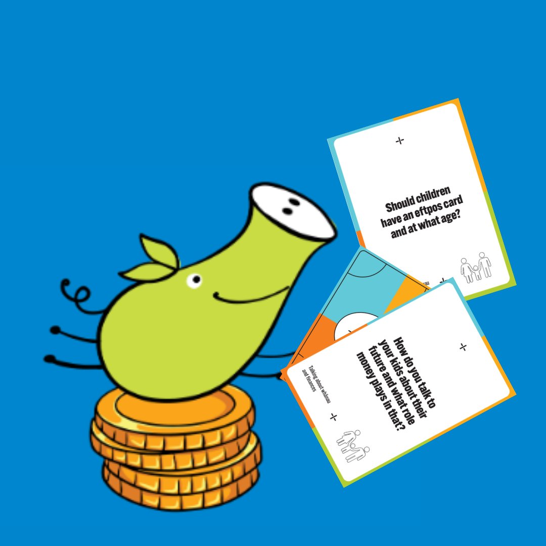 We created fun conversation cards that'll get you and your whānau talking about money and help start the convo with the kids in your life 💬.

They're a great tool to use for our Why Does Money Matter competition - share with your teacher or school today!

hubs.la/Q01lxTKK0