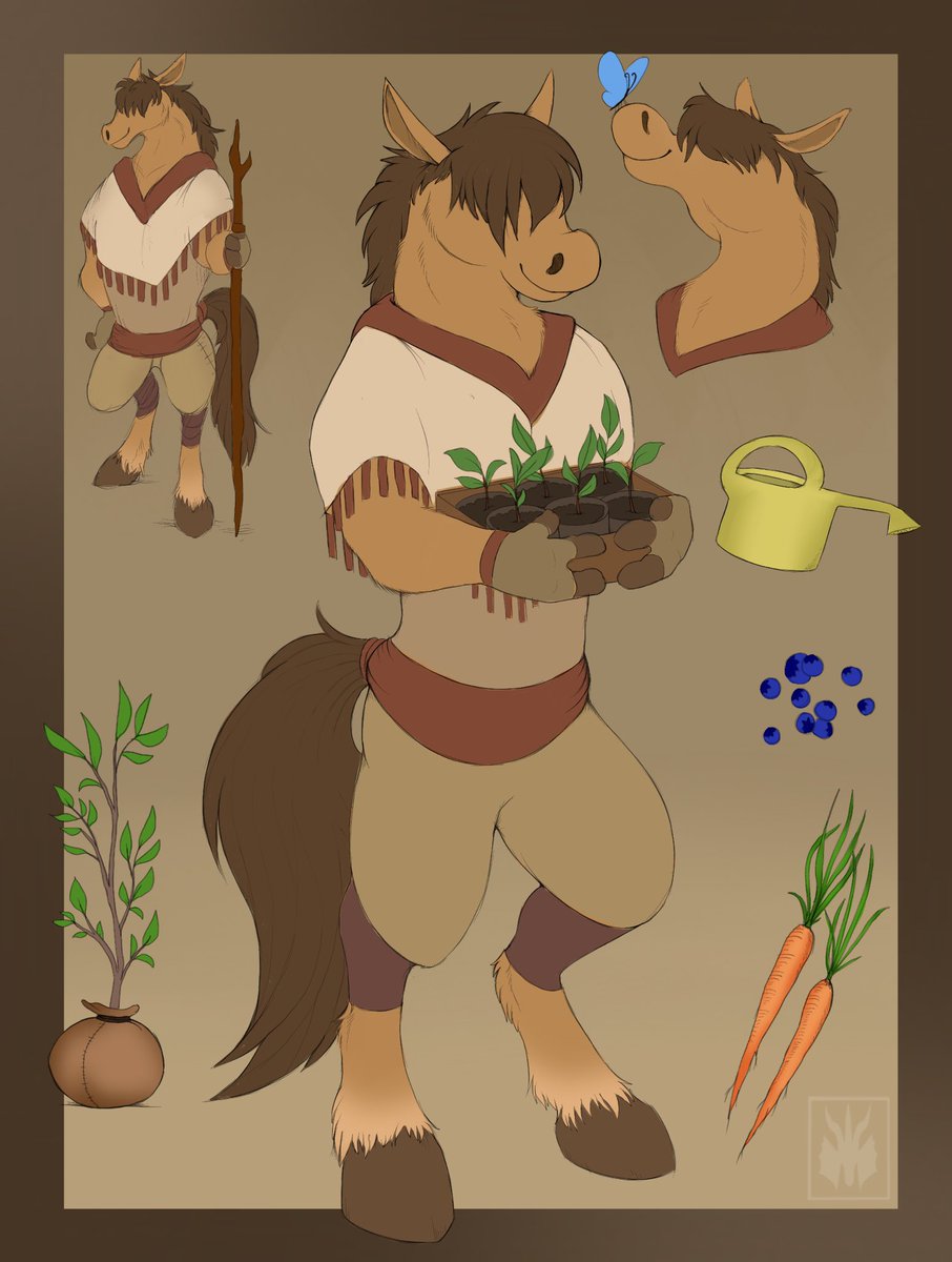 Character design practice with a horse! #procreate #characterdesign