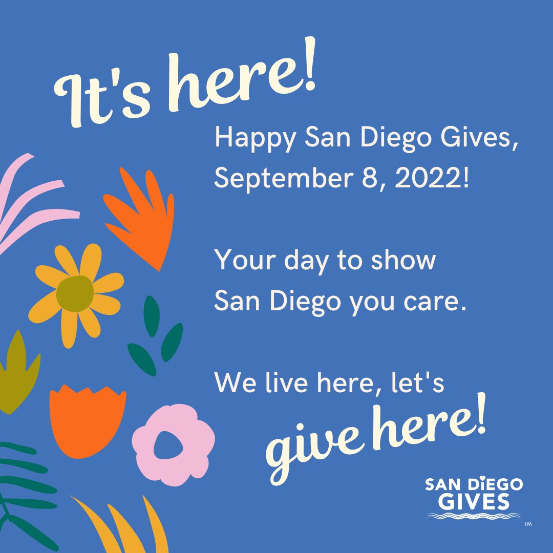 Woohoo! We're jazzed - give today at sandiegogives.org!