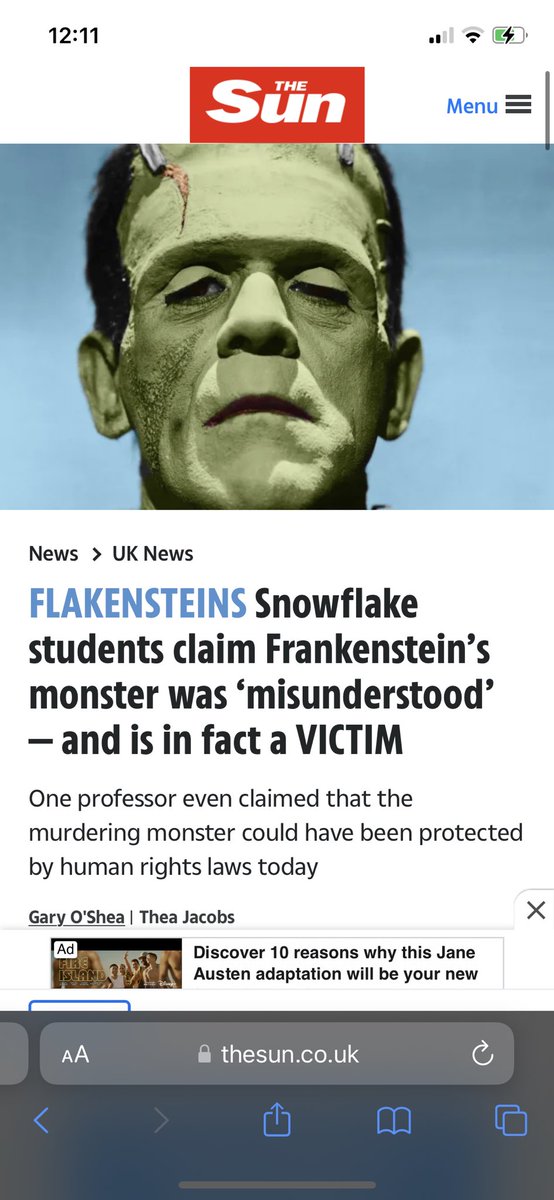 everqlows's tweet photo. this is still possibly the funniest and stupidest (high bar) article the sun has ever published?!? sunak wants to get rid of ‘useless’ english degrees, yet this is why they are so important💀 https://t.co/pwN2RQpooK