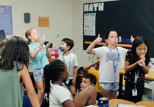 Test review with a twist! Students work silently to complete a review task. If they complete the task successfully, they participate in a minute to win it challenge. This one got a bit “dicey” - but focus, engagement and smiles were there! #fielderpride