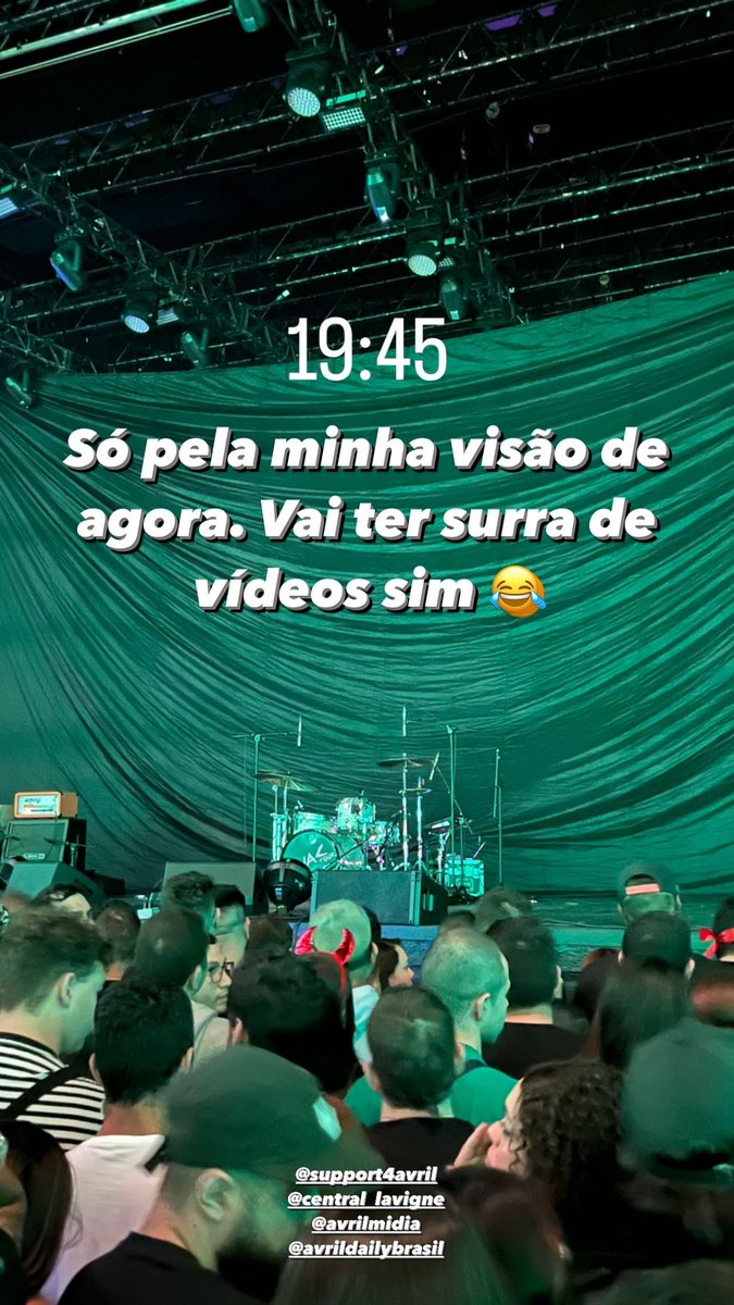 owilliamsouza's tweet photo. Vou postar tudo no insta ( https://t.co/cRP7SyaE0K )
@AvrilLavigneBR @AvrilPhotos1 @AvrilLarmstrong @AvrilLavigne @avrilmidia @avrilmidias
#avrillavigne #avril #avrilsp #avrillavigneperu #avrillavignesp #espacounimed https://t.co/u1szqLdO6f
