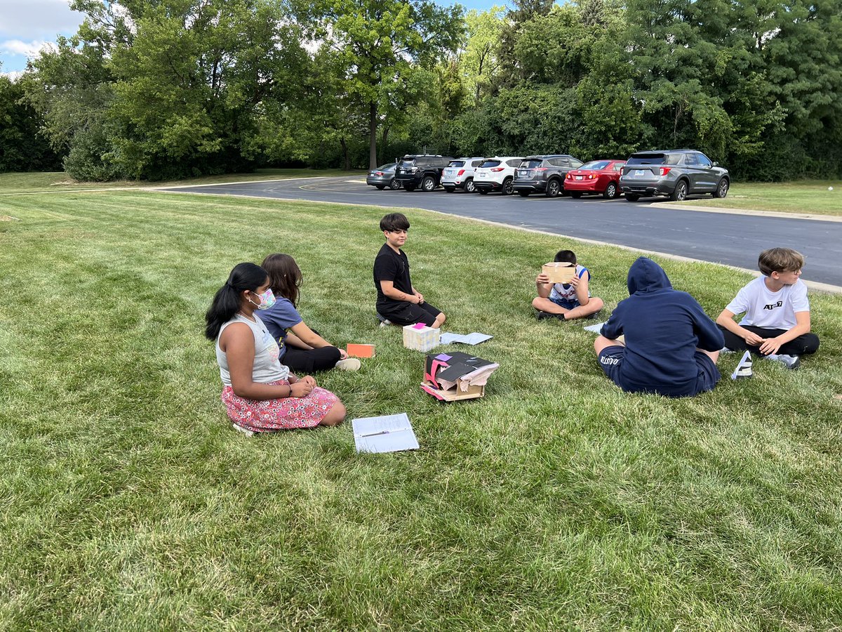 The STEM 1 students tested their shelters today- and their animals were protected from the sun! #EngineeringDesignProcess