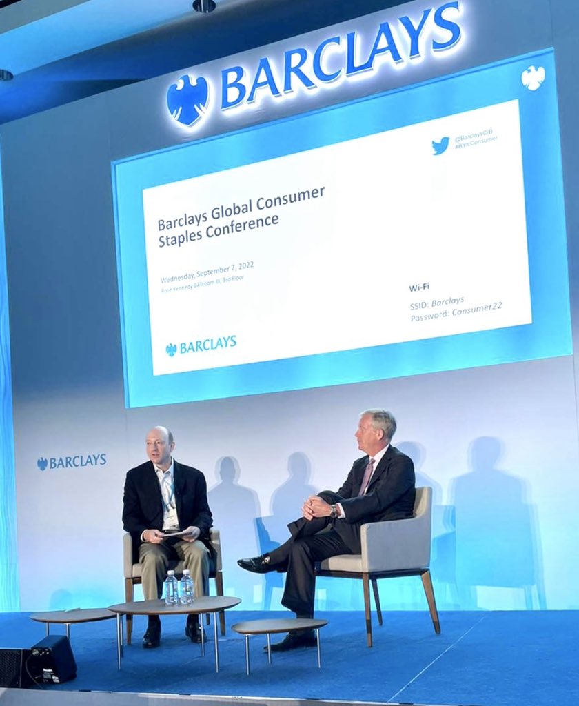 KelloggCompany's tweet photo. Our Chairman and CEO, Steve Cahillane, joined analysts and investors at today’s @BarclaysIB #BarcConsumer Conference for a fireside chat. Listen to the full discussion now. #$K https://t.co/xflV22yleG https://t.co/zZuybchjfC