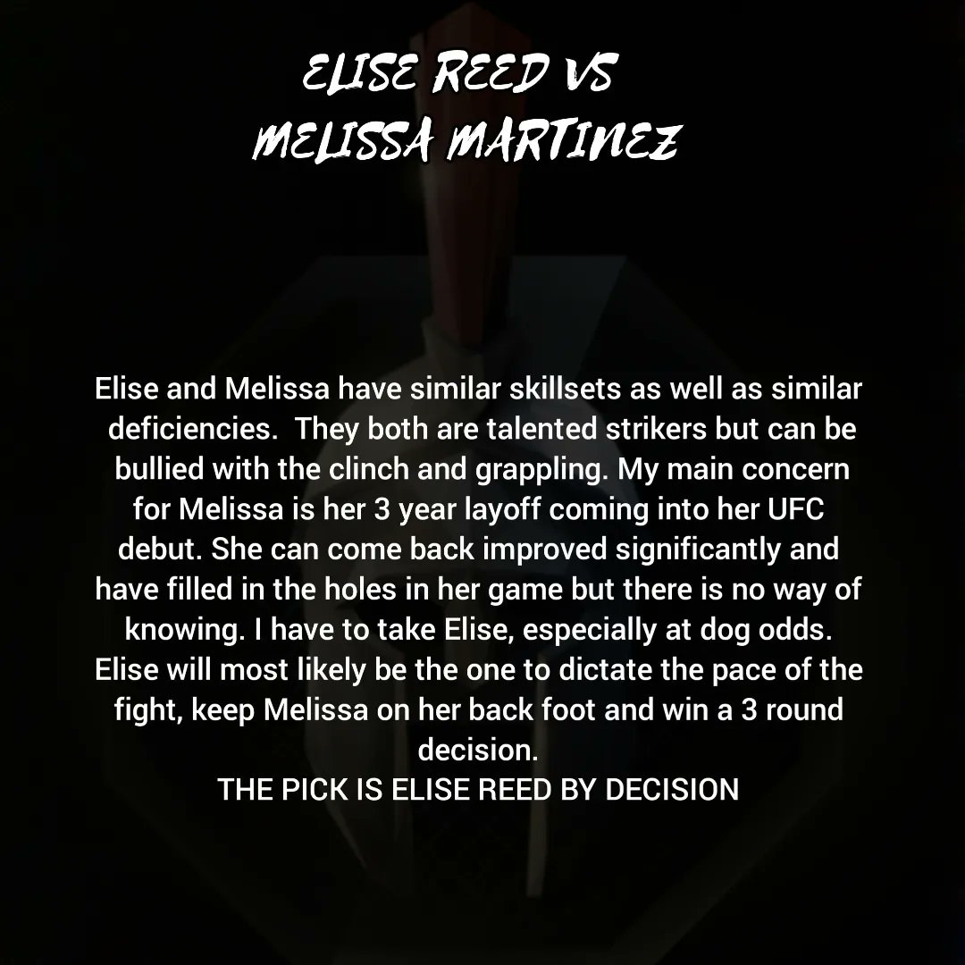 MmaTakedown's tweet photo. #ufc279 
#Darianweeks vs #yohanlainesse
Sorry for the grammar error in the pic Darian*
#Melissamartinez vs #elisereed https://t.co/5MagKbGOsU